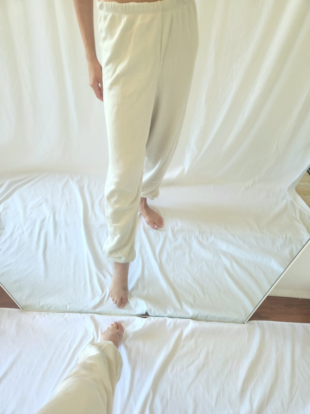 Joah Brown Cream Cozy Fleece Joggers